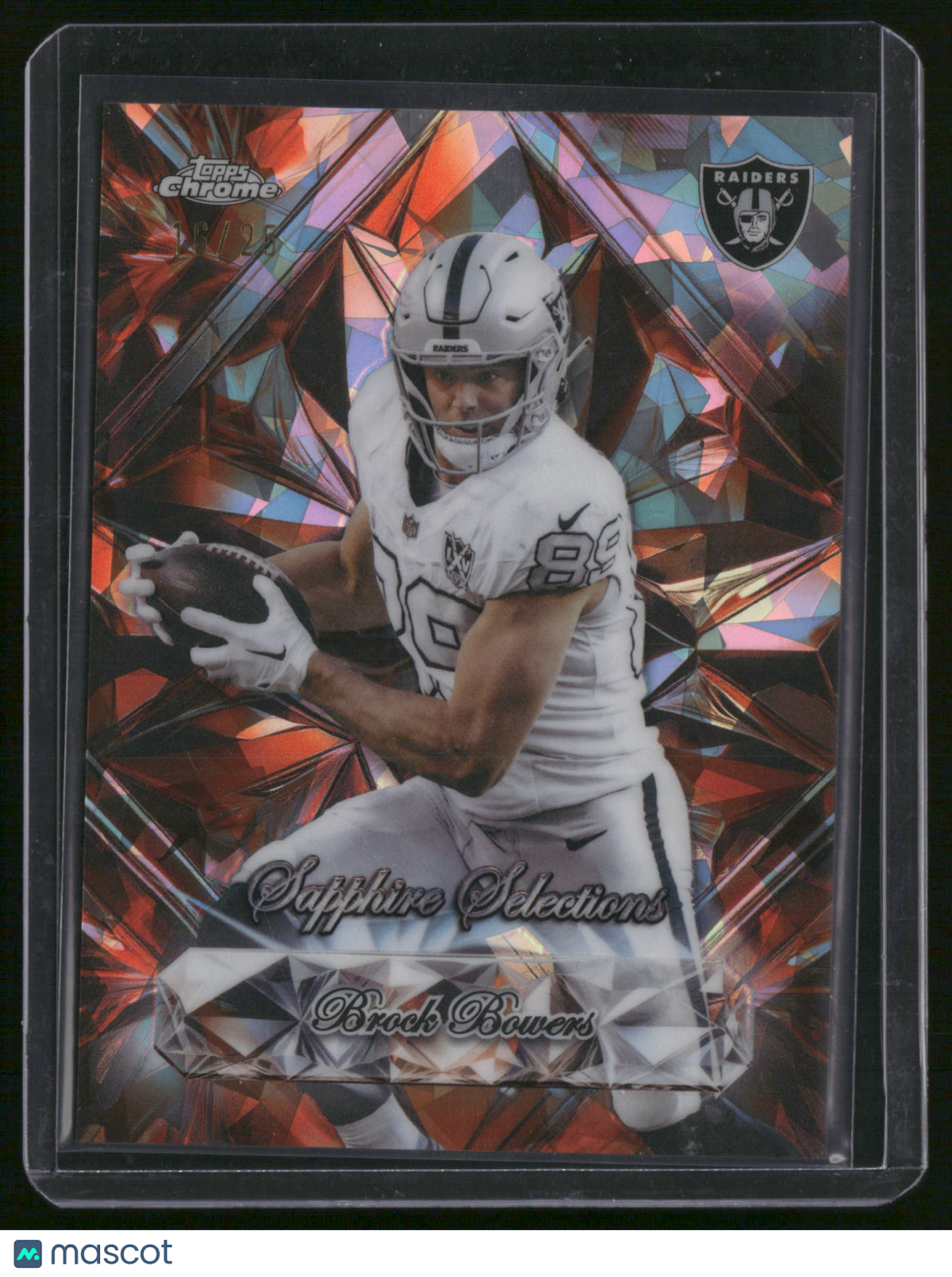 Brock Bowers 2025 Topps Chrome Sapphire Selections #SS-5 Orange /25