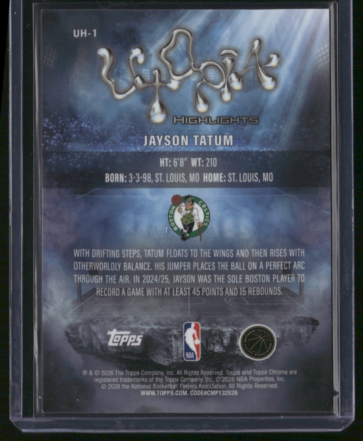 Jayson Tatum 2026 Topps Chrome Utopia Highlights #UH-1 Green /99
