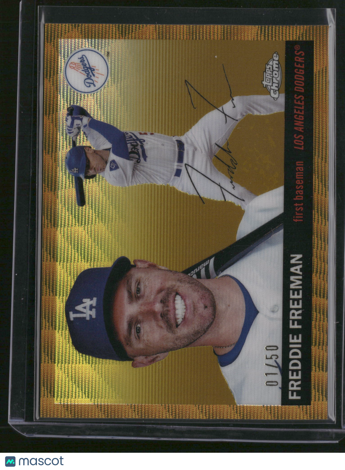 Freddie Freeman 2025 Topps Chrome #79 Gold Refractor