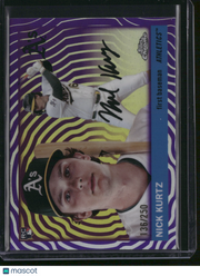 Nick Kurtz 2025 Topps Chrome #254 Purple RayWave /250 RC