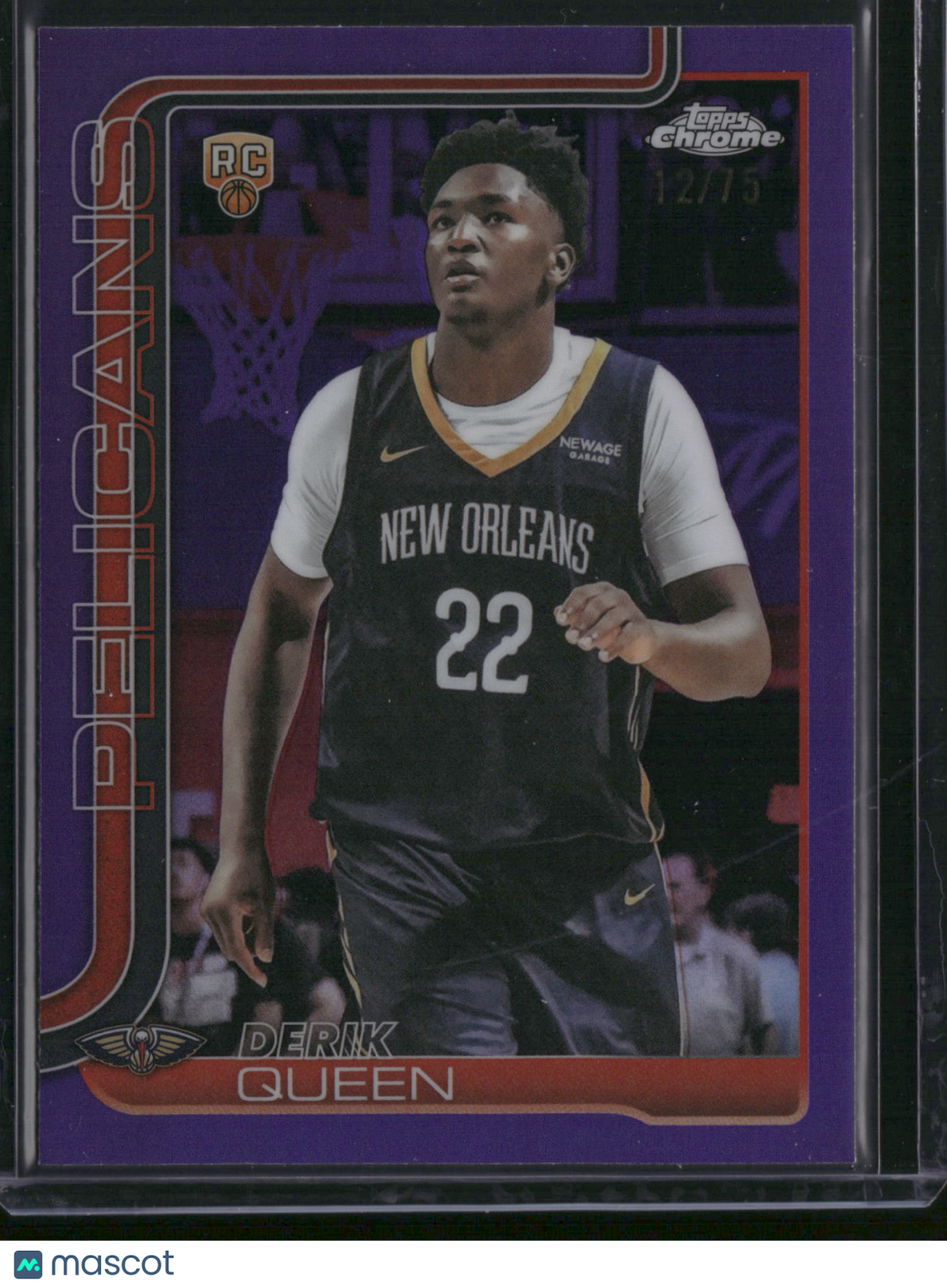 Derik Queen 2025 Topps Chrome #263 Purple /75 RC