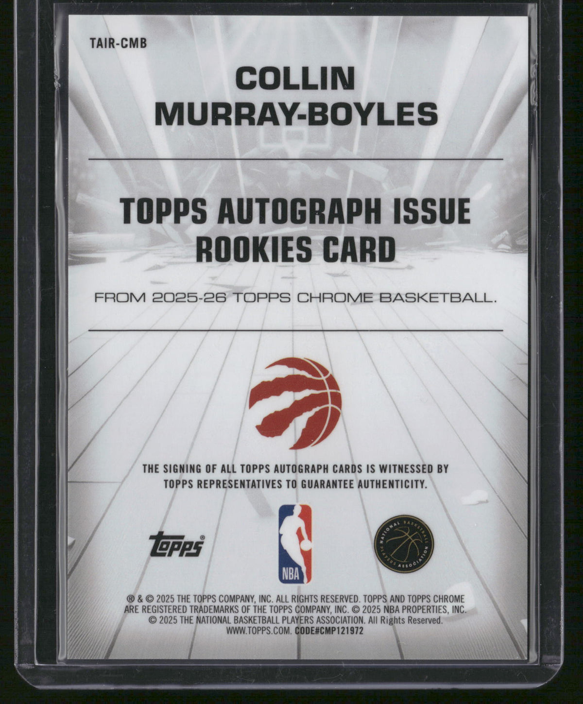 Collin Murray-Boyles 2025 Topps Chrome #TAIR-CMB RC