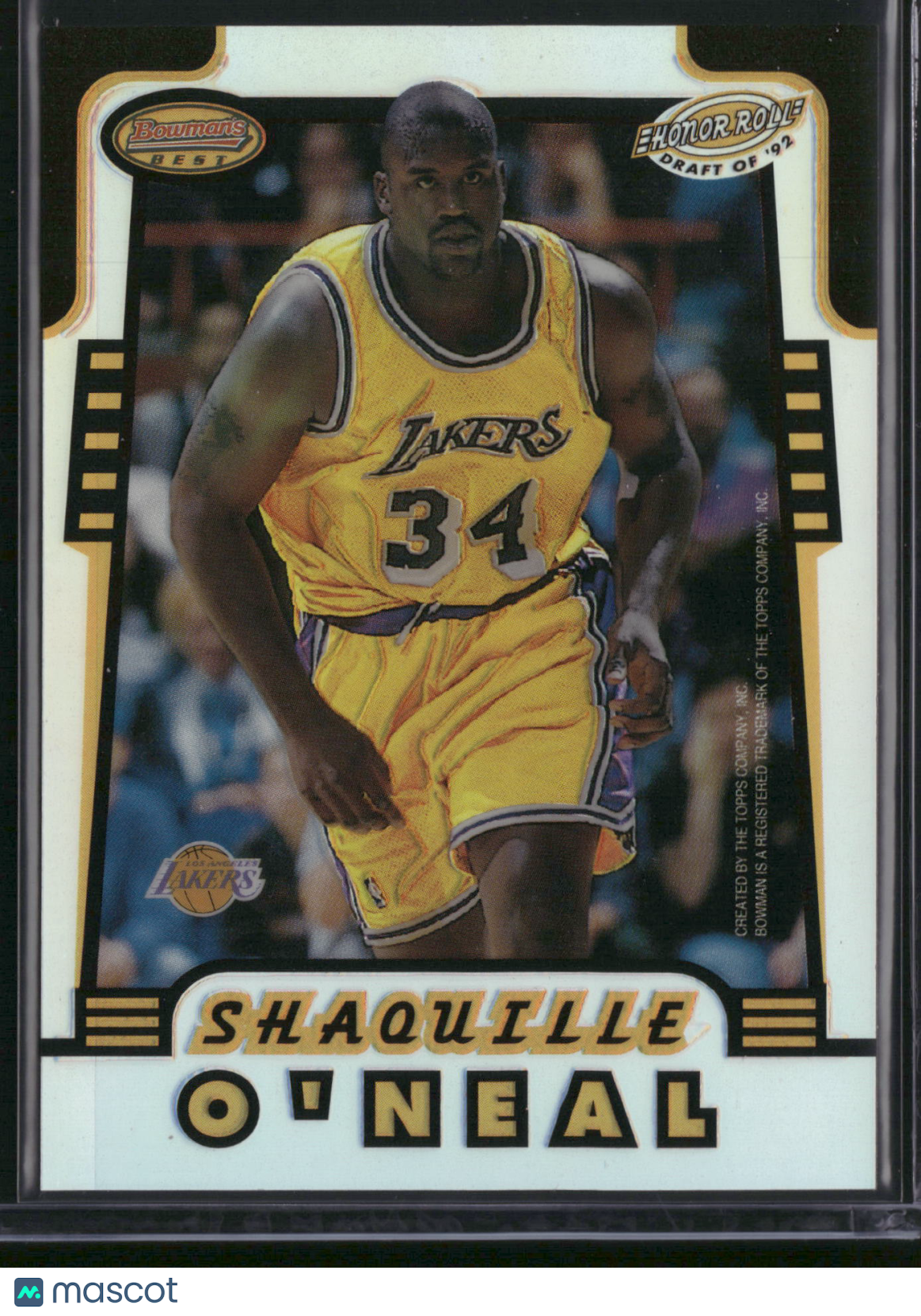 Alonzo Mourning Shaquille O'Neal 1997 Bowman's Best Honor Roll #HR7 Refractor