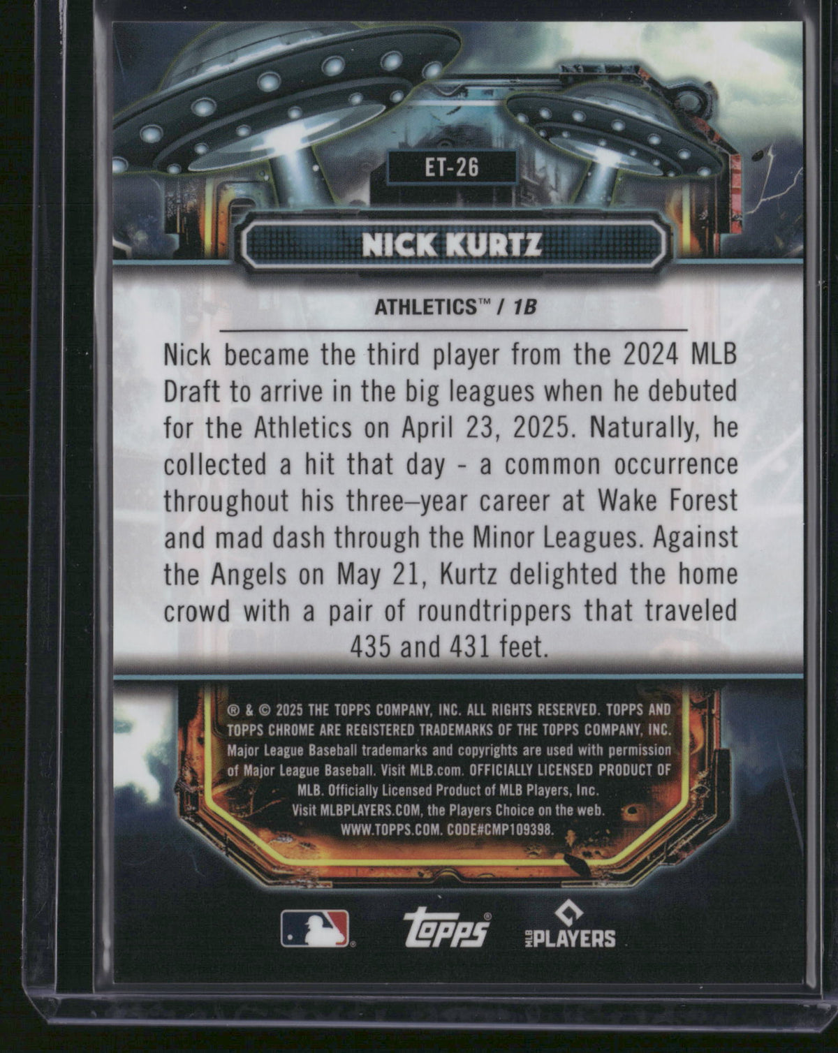 Nick Kurtz 2025 Topps Chrome #ET-26 Gold RayWave /50