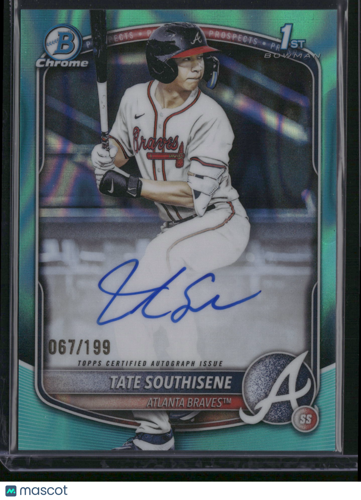 Tate Southisene 2025 Topps Bowman Chrome #CPA-TS Aqua Refractor /199