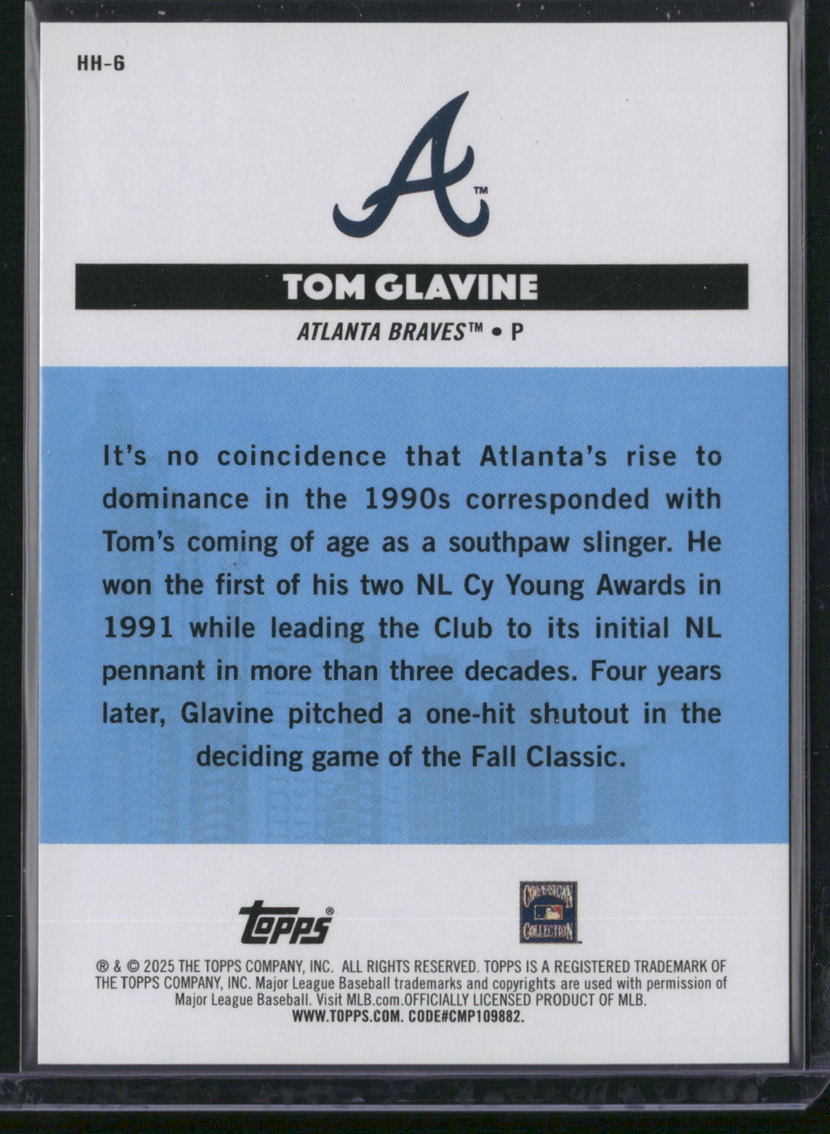 Tom Glavine 2025 Topps Hometown Heroes #HH-6