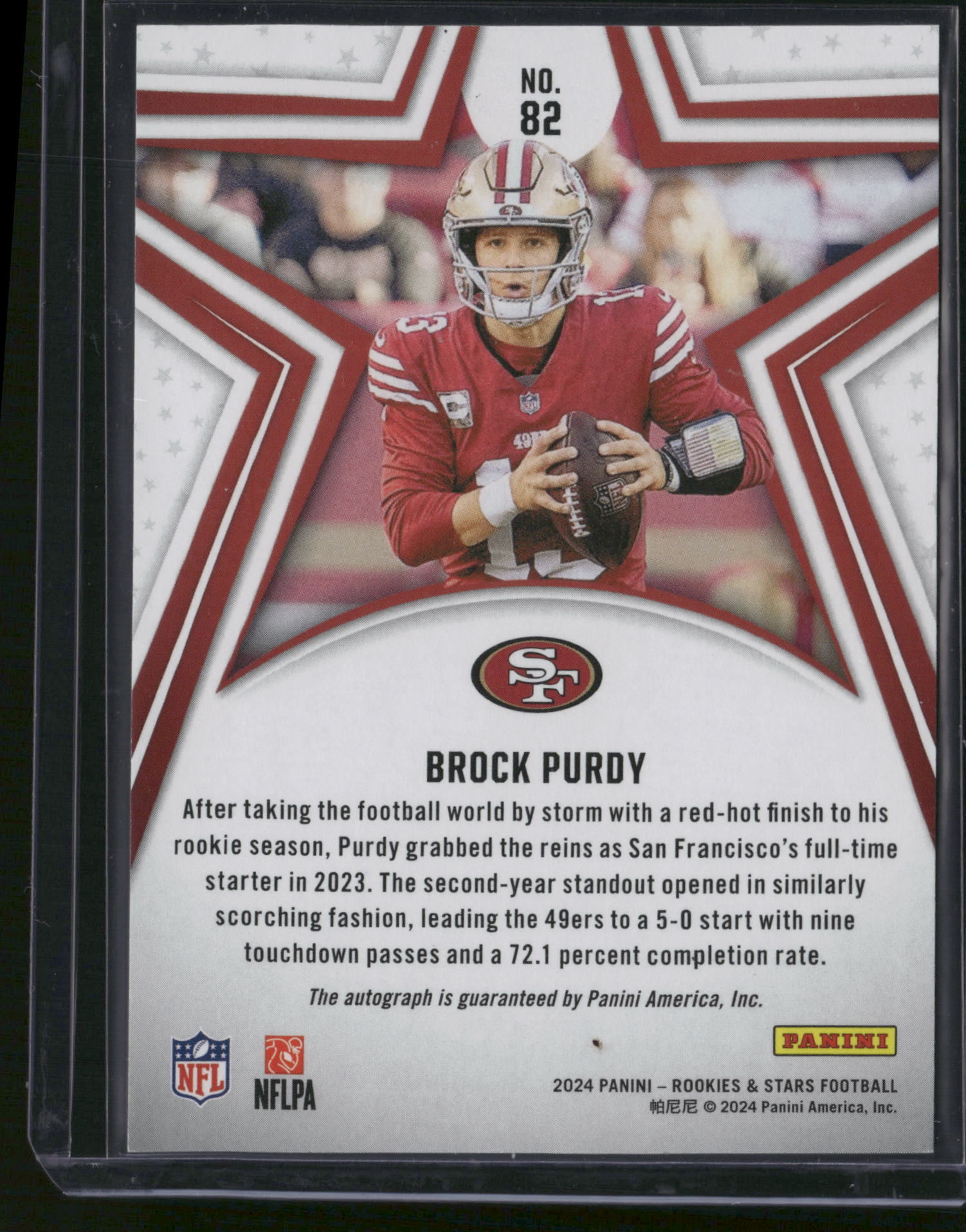 Brock Purdy 2024 Panini Rookies & Stars #82 /25