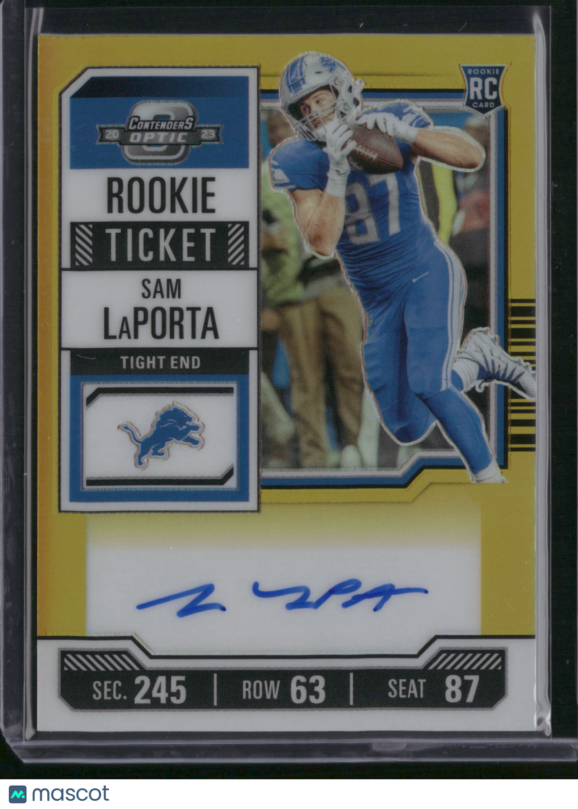 Sam LaPorta 2024 Panini Contenders Optic #131 Gold /10 RC