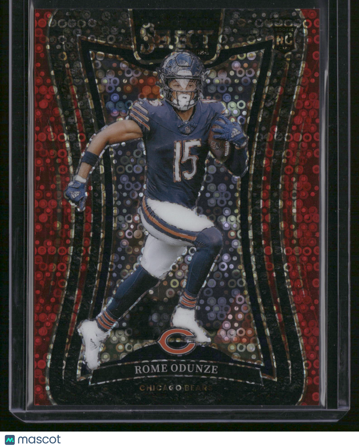 Rome Odunze 2025 Panini Select Prizm Suite Level #372 Red Disco /49