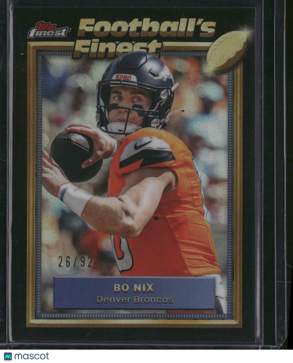 Bo Nix 2025 Topps Football's Finest #92-13 /92