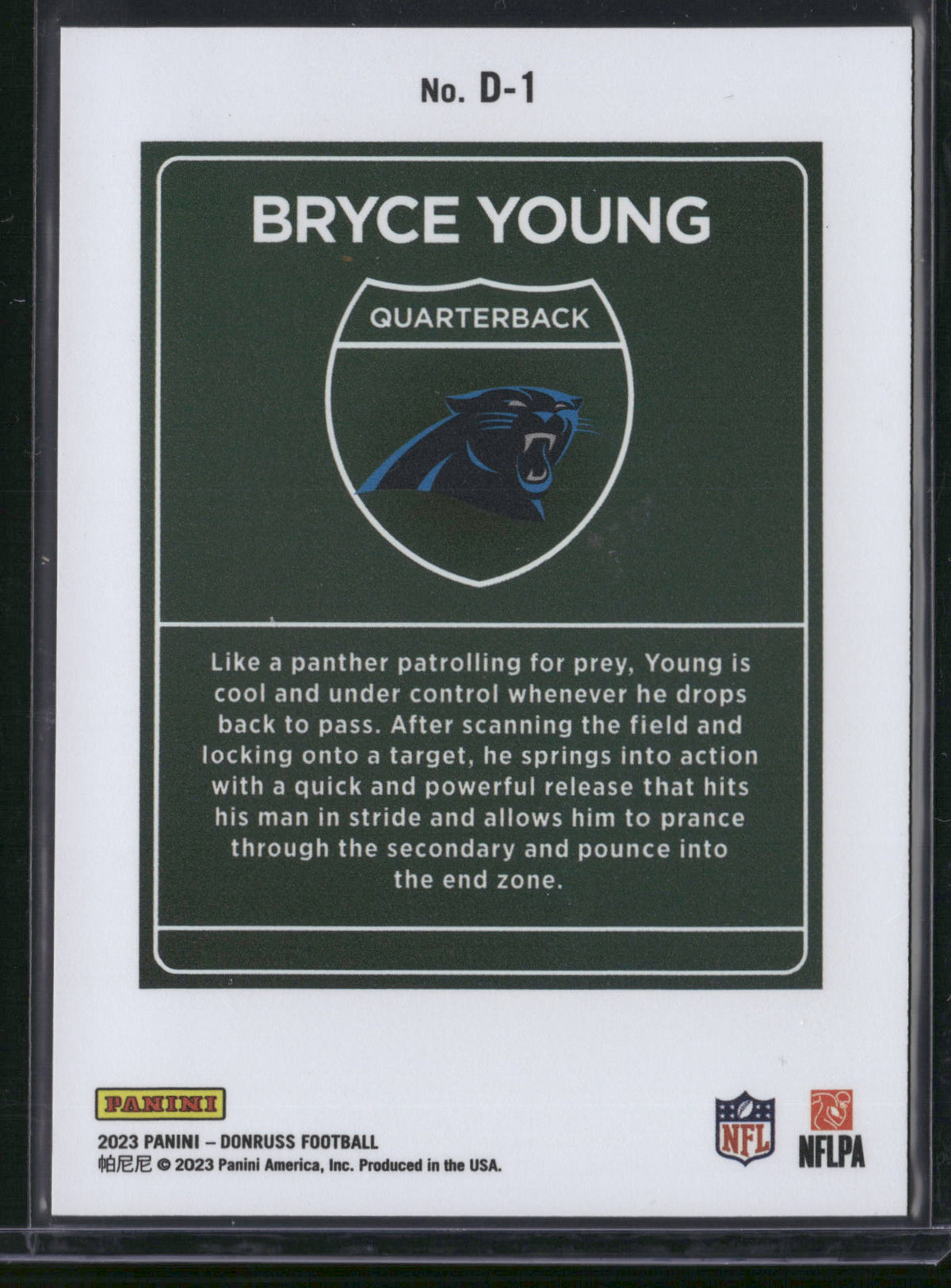 Bryce Young 2023 Panini Donruss Downtown #D-1 RC