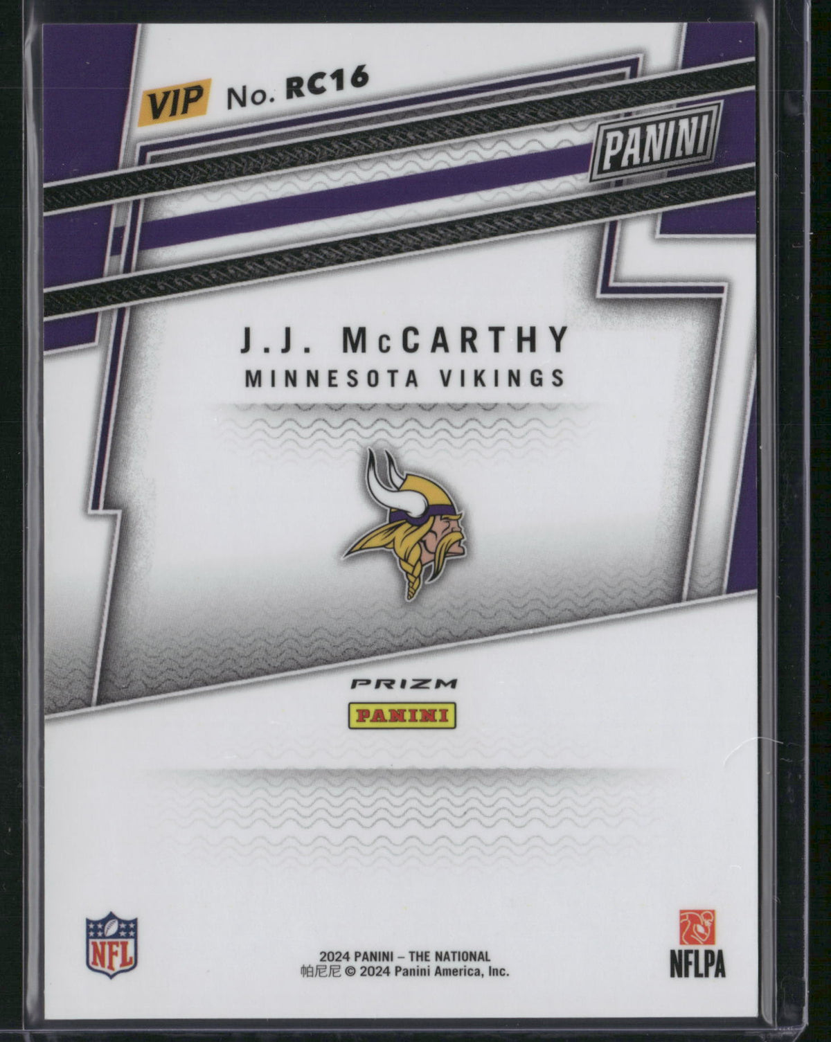 J.J. McCarthy 2024 Panini Prizm The National #RC16 RC