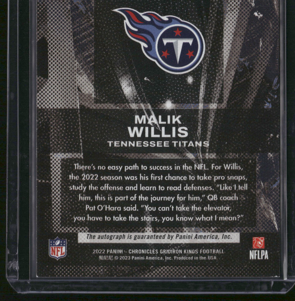 Malik Willis 2023 Panini Chronicles Gridiron Kings #GK-11