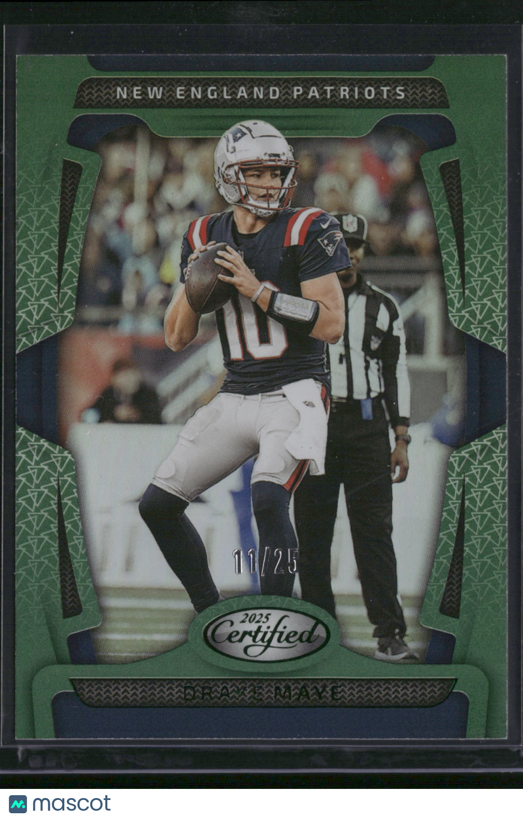 Drake Maye 2025 Panini Certified #67 Green /25
