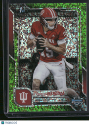 Fernando Mendoza 2025 Bowman Chrome University #109 Green Shimmer Refractor