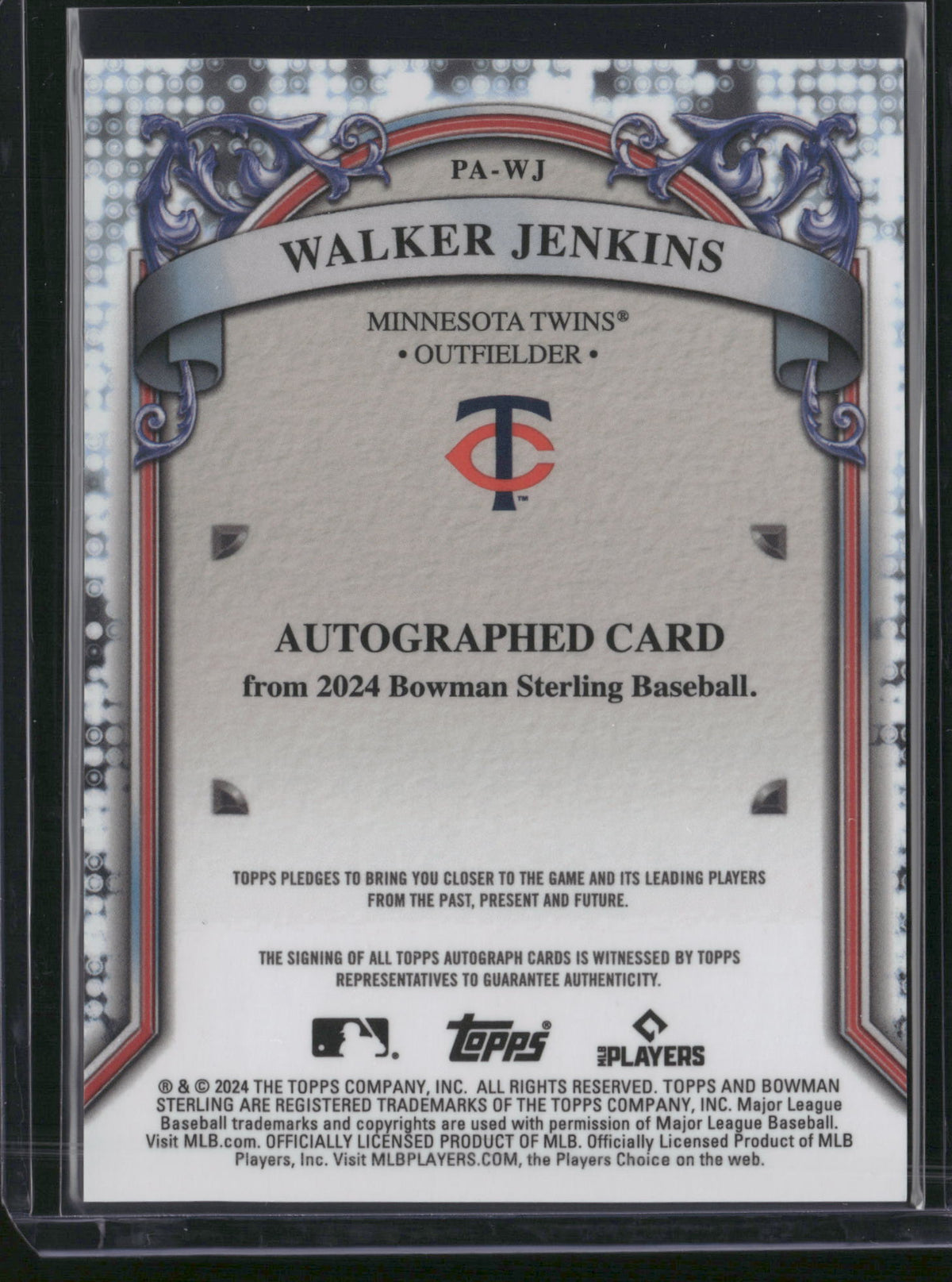 Walker Jenkins 2024 Bowman Sterling #PA-WJ
