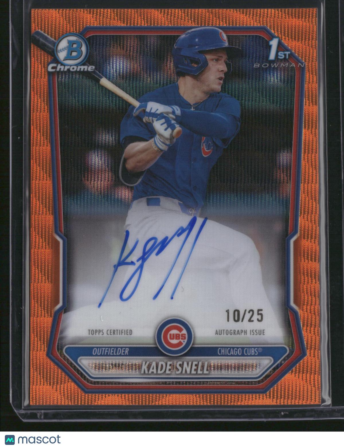 Kade Snell 2025 Bowman Chrome #CPA-KSN Orange Wave Refractor /25