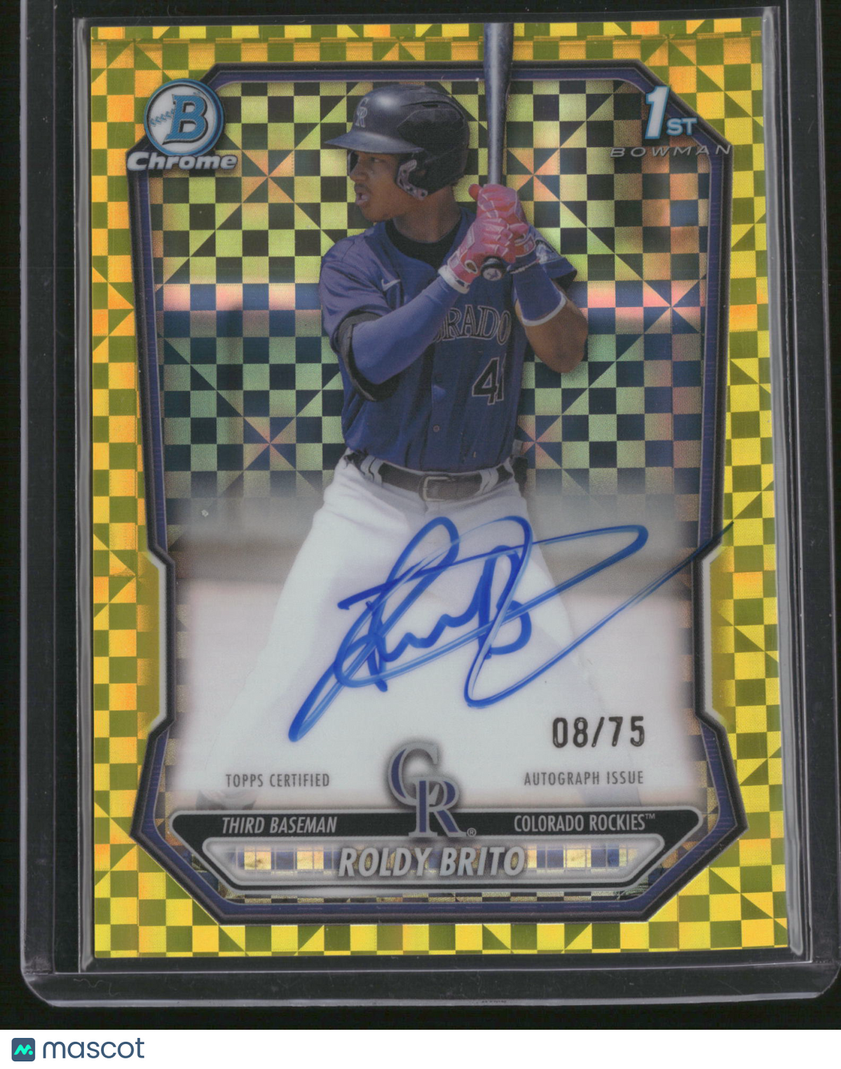Roldy Brito 2024 Bowman Chrome #CPA-RB Yellow Geometric /75 1st Bowman