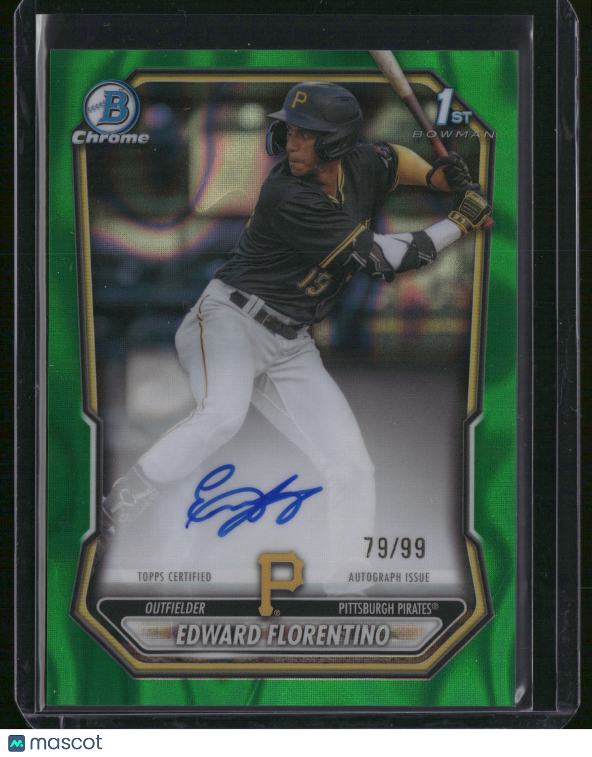Edward Florentino 2025 Bowman Chrome #CPA-EF Green RayWave Refractor /99