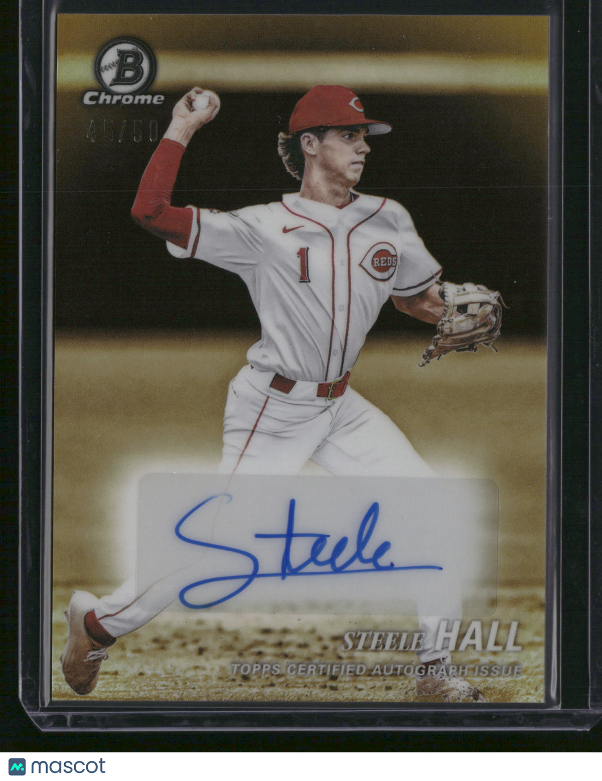 Steele Hall 2025 Bowman Draft Chrome Achromatic Autograph #AA-SH /50