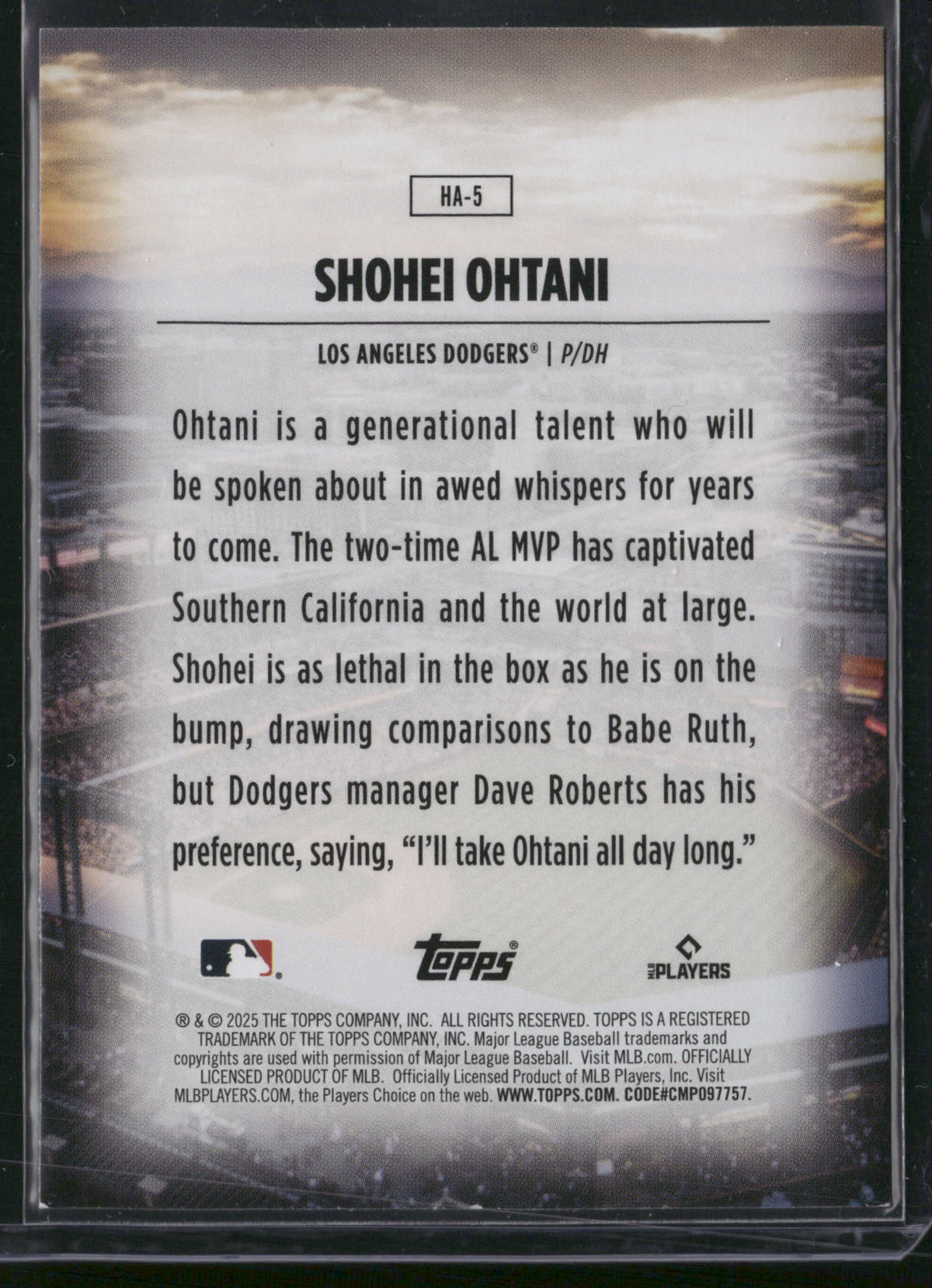 Shohei Ohtani 2025 Topps Home Field Advantage #HA-5