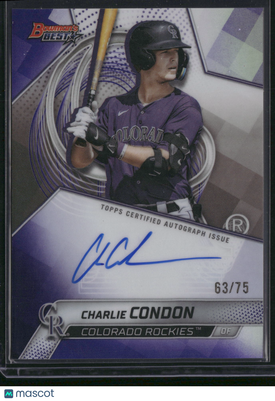 Charlie Condon 2025 Topps Bowman's Best #B25-CC Purple Refractor /75