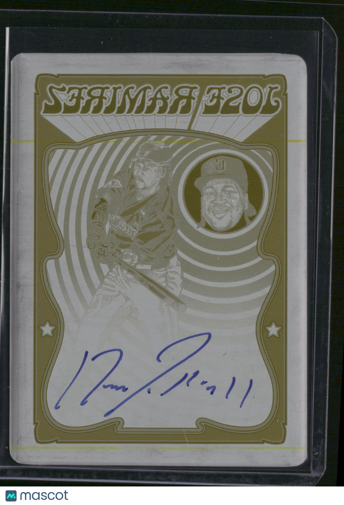 José Ramírez 2025 Topps Chrome Baseball #UVA-JR Yellow Printing Plate /1 Printing Plate