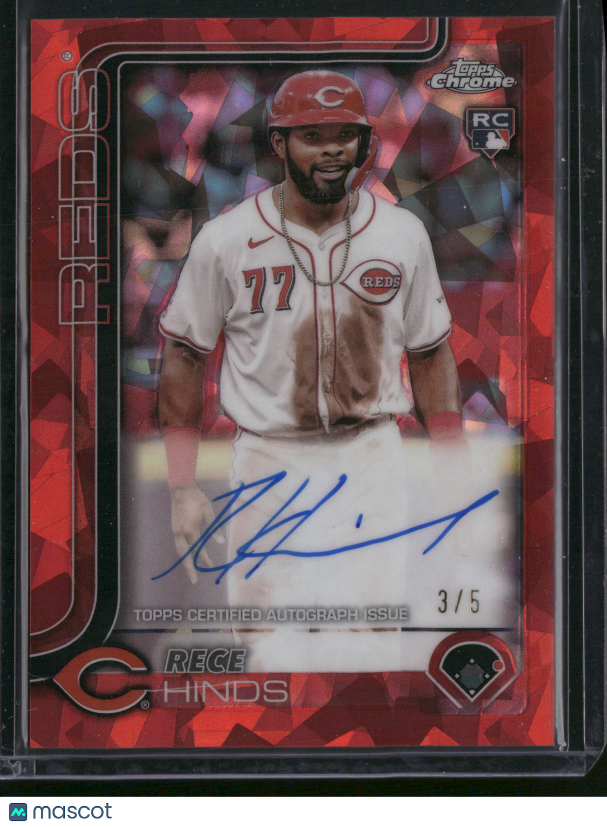 Rece Hinds 2025 Topps Chrome #USA-RH Red Sapphire /5 RC