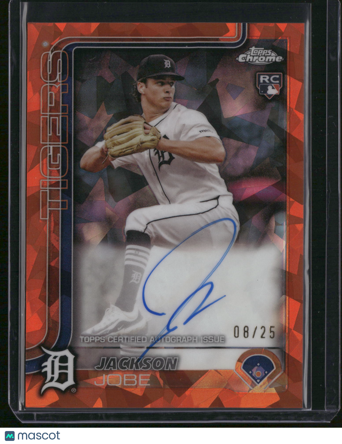 Jackson Jobe 2025 Topps Chrome #USA-JJO Orange Sapphire /25 RC