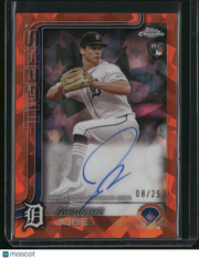 Jackson Jobe 2025 Topps Chrome #USA-JJO Orange Sapphire /25 RC