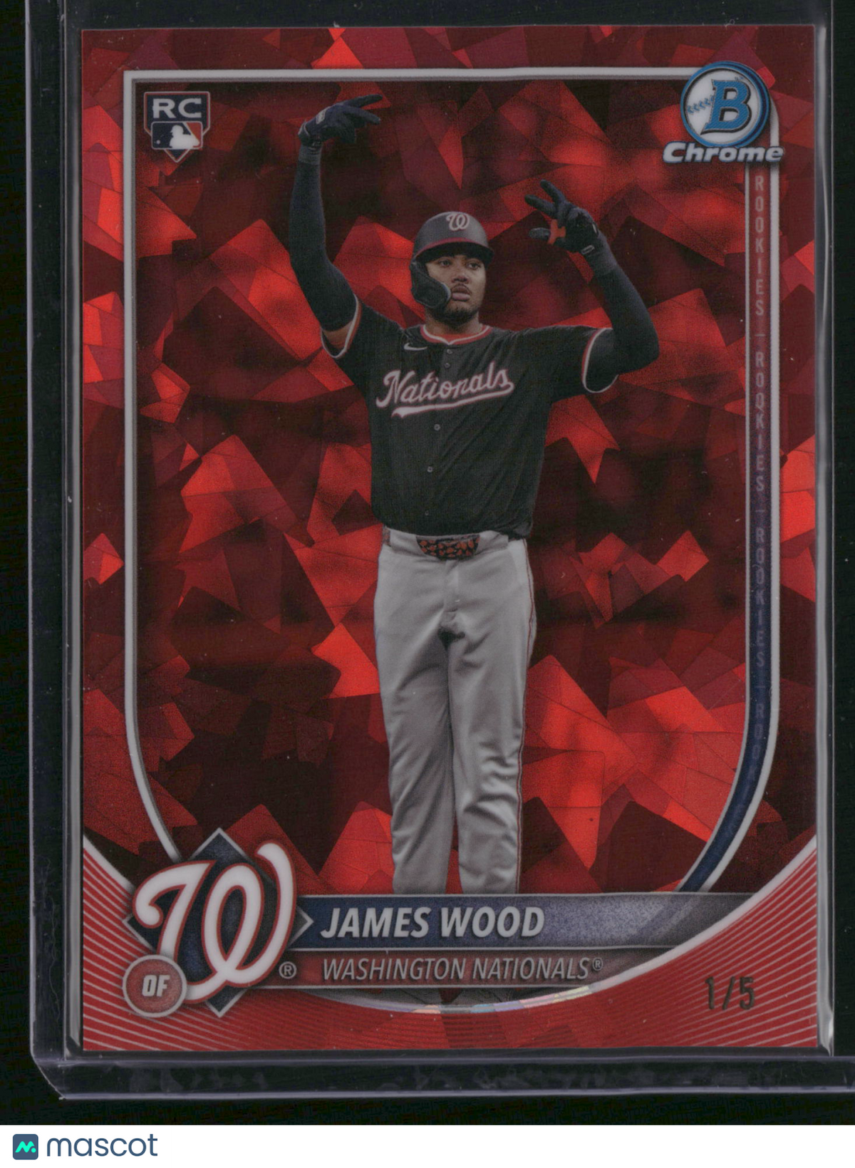 James Wood 2025 Bowman Chrome #29 Red Sapphire /5 RC