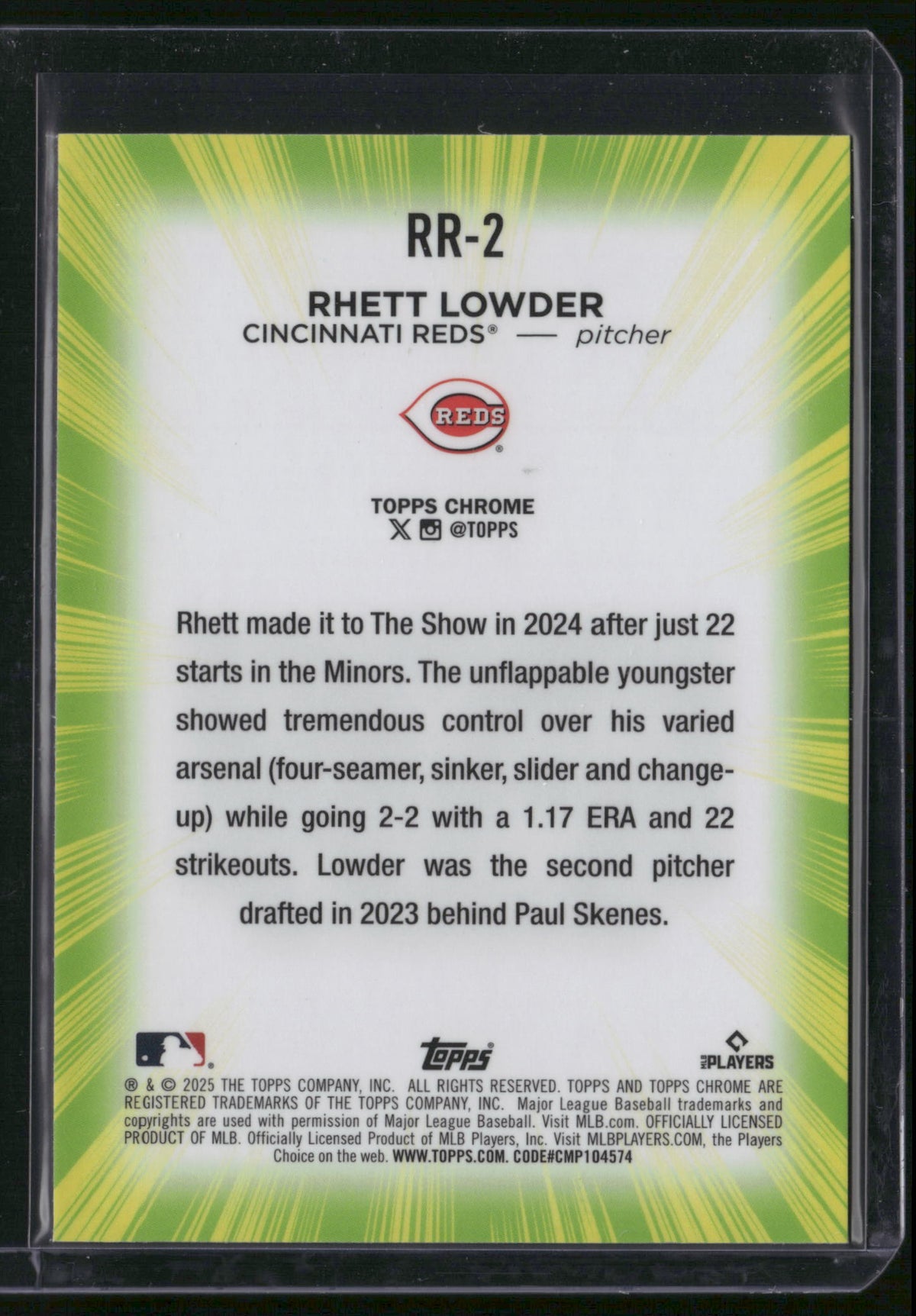 Rhett Lowder 2025 Topps Chrome #RR-2 RC