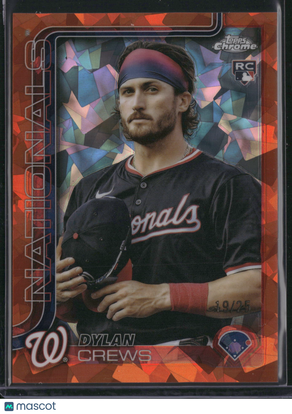 Dylan Crews 2025 Topps Chrome #146 Orange Sapphire RC