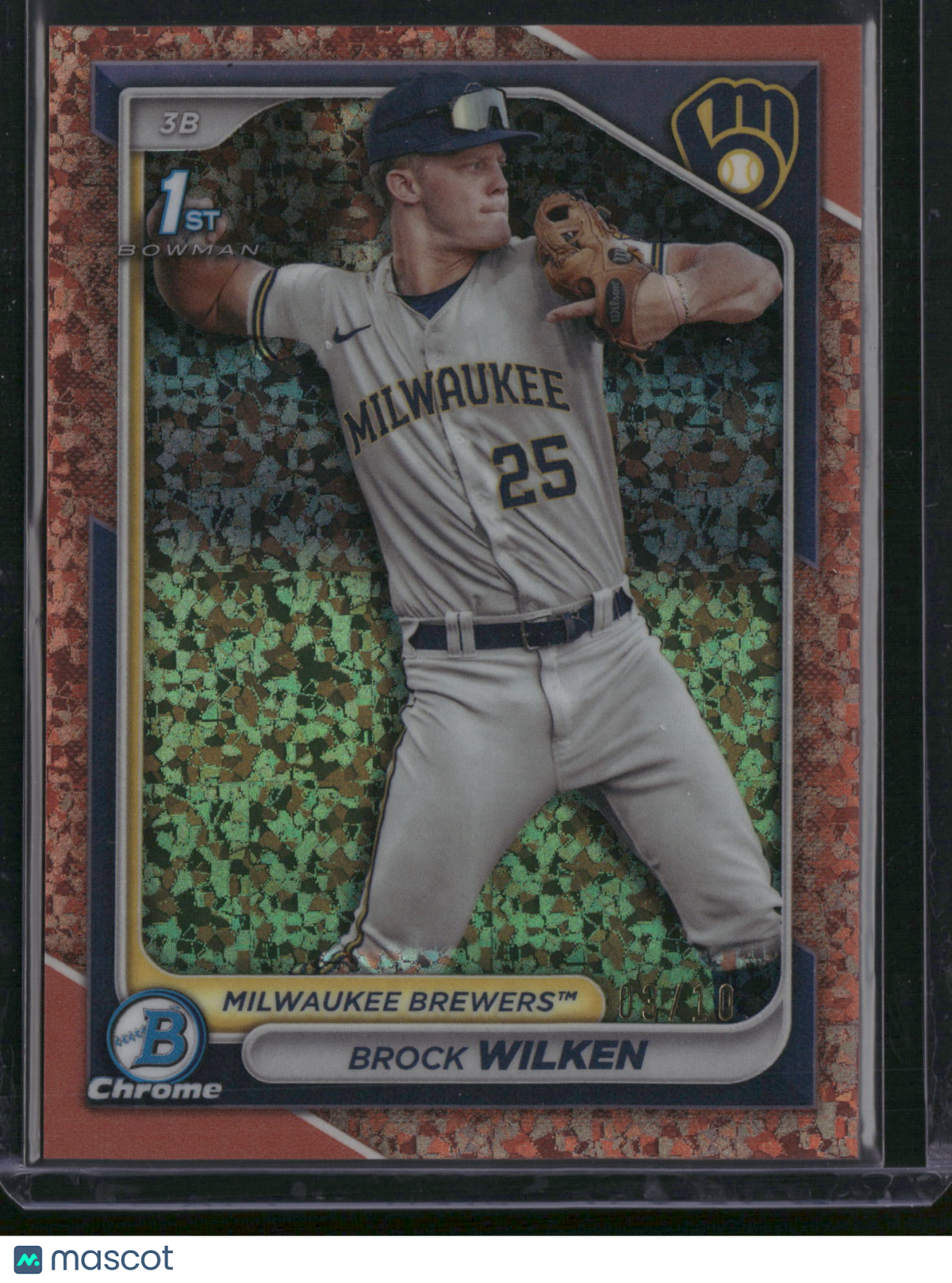 Brock Wilken 2024 Bowman Chrome #BCP-86 Orange Mojo Refractor