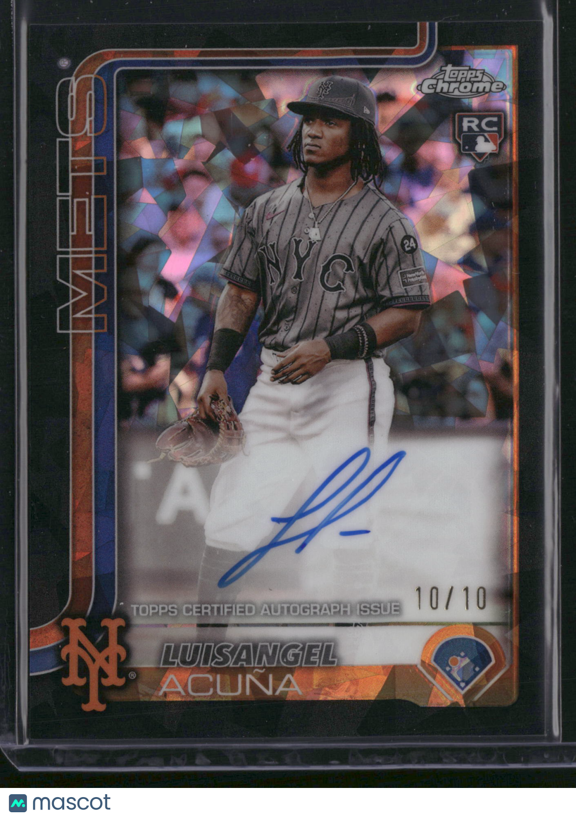 Luisangel Acuña 2025 Topps Chrome #USA-LA Black Sapphire /10 RC