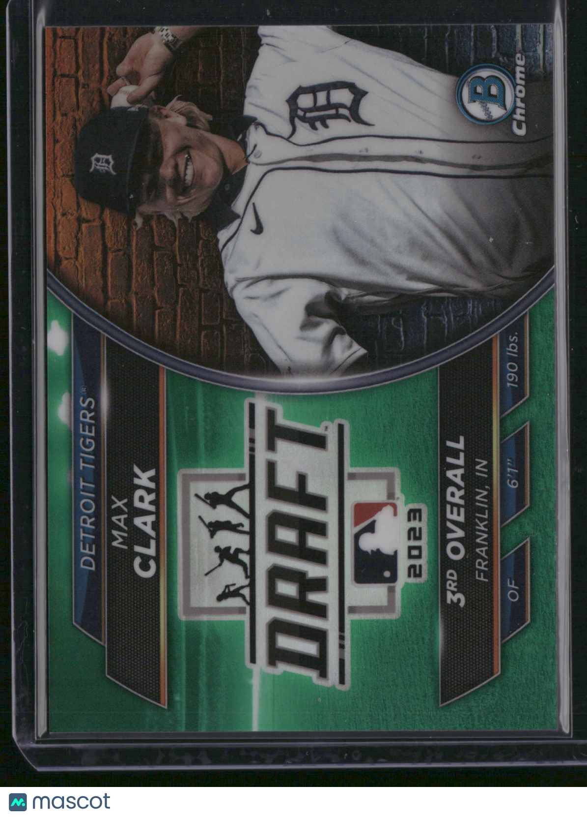 Max Clark 2023 Bowman Chrome Draft #BDN-8 Green Refractor