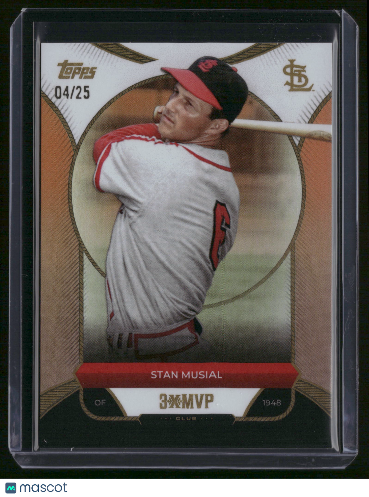 Stan Musial 2025 Topps Museum Collection 3x MVP Club #30 Copper /25