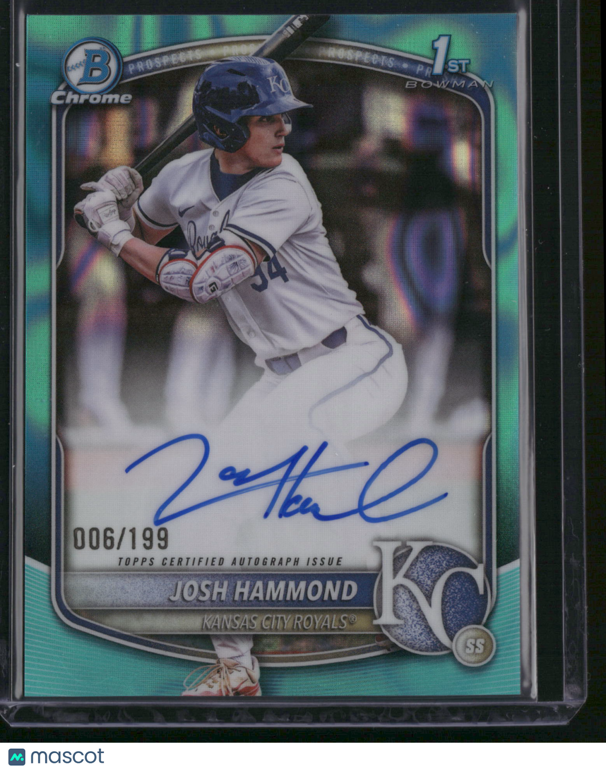 Josh Hammond 2025 Topps Bowman Chrome #CPA-JH Aqua Refractor /199 1st Bowman