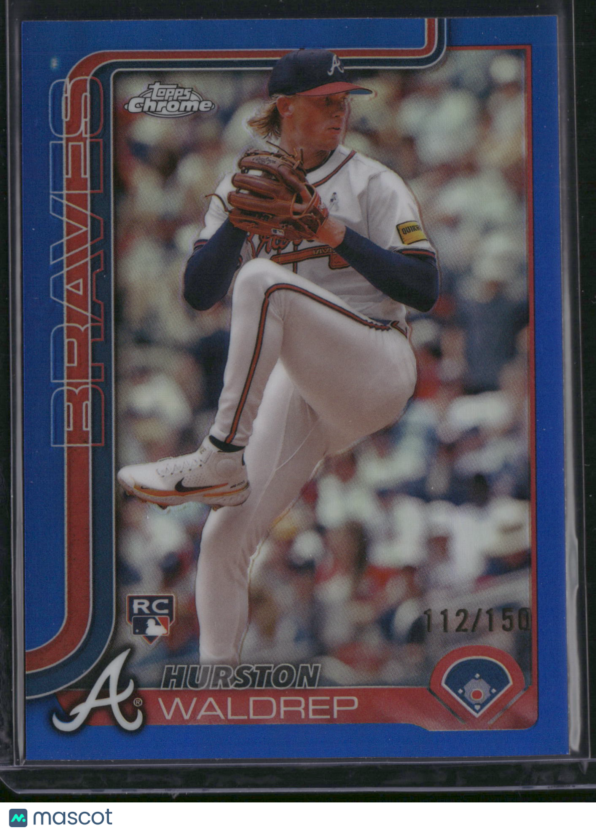 Hurston Waldrep 2024 Topps Chrome #90 Blue Sonar Refractor /150 RC