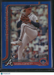Hurston Waldrep 2024 Topps Chrome #90 Blue Sonar Refractor /150 RC