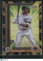 Justyn-Henry Malloy 2025 Topps Chrome Radiating Rookies #RR-13 RC