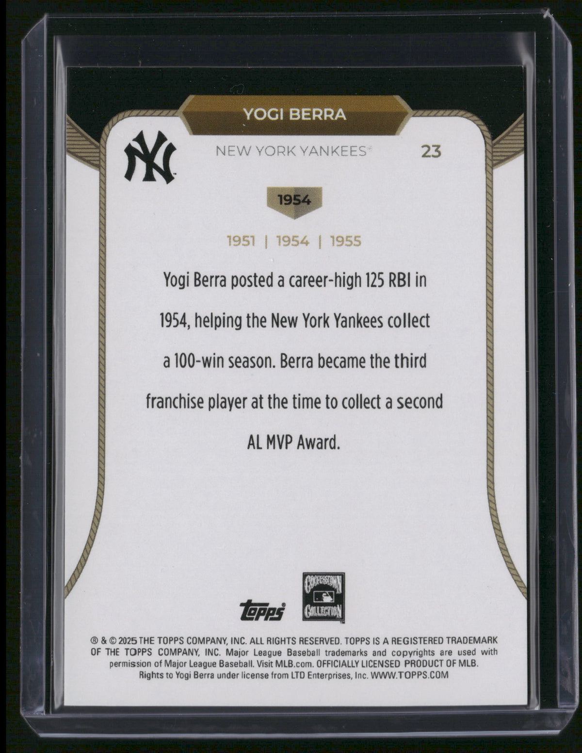 Yogi Berra 2025 Topps Countdown Collection #23 Blue /150