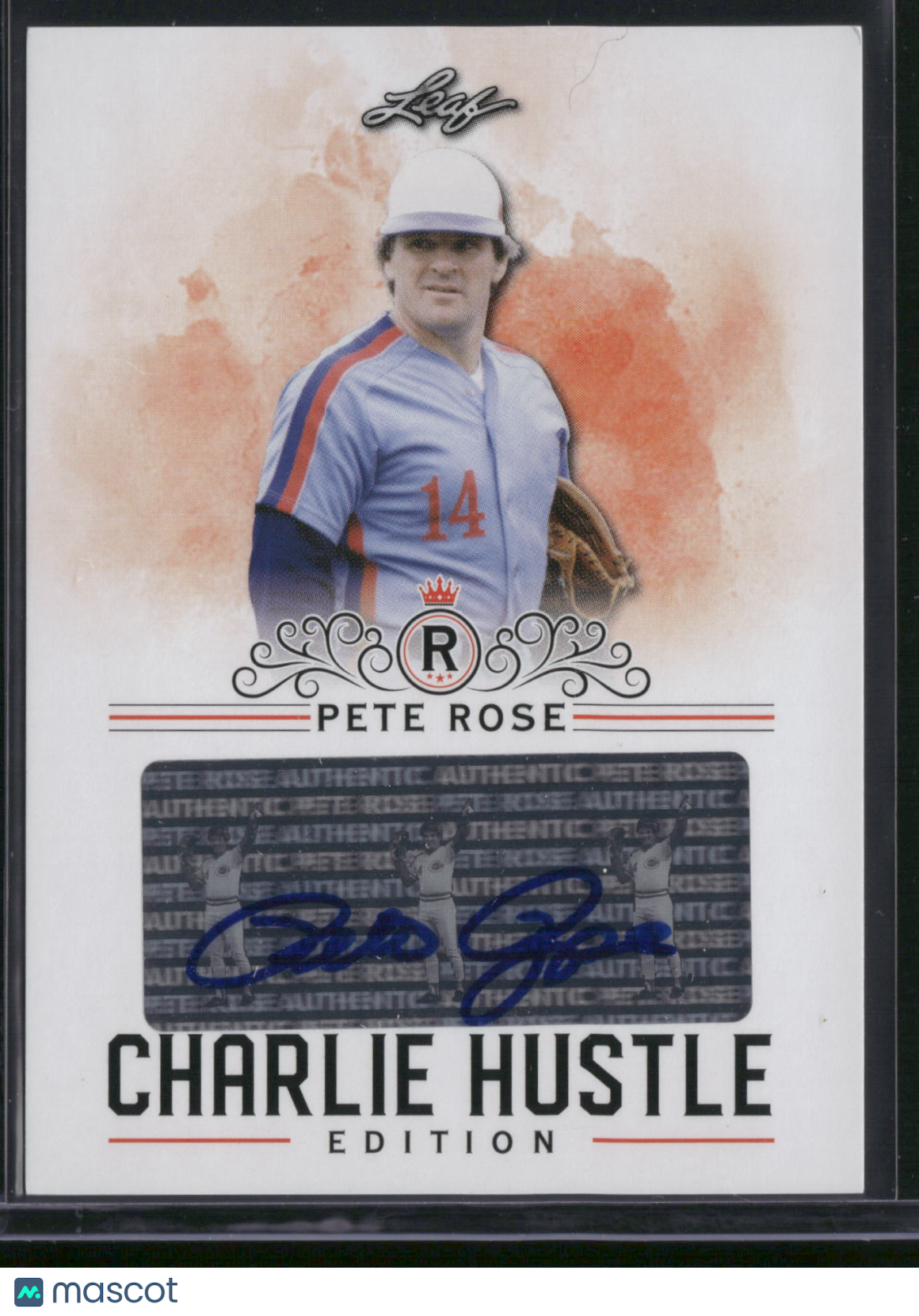 Pete Rose 2020 Leaf Charlie Hustle Edition #AU-08 Authentic Autograph