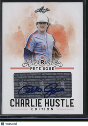 Pete Rose 2020 Leaf Charlie Hustle Edition #AU-08 Authentic Autograph