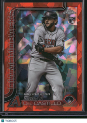 Adrian Del Castillo 2025 Topps Chrome Update #USC92 Red Geometric /25 RC