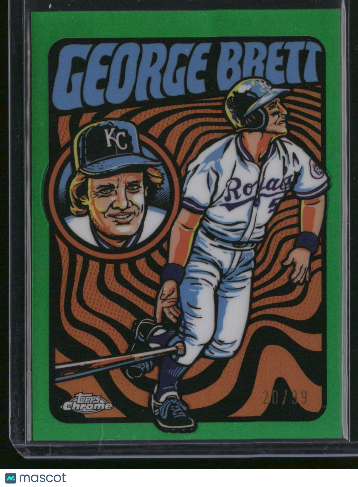 George Brett 2024 Topps Chrome Ultra Violet All-Stars #UV-10 Green Refractor /99