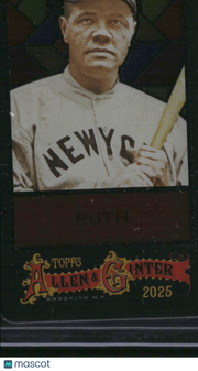 Babe Ruth 2025 Topps Allen & Ginter #371 Stained Glass