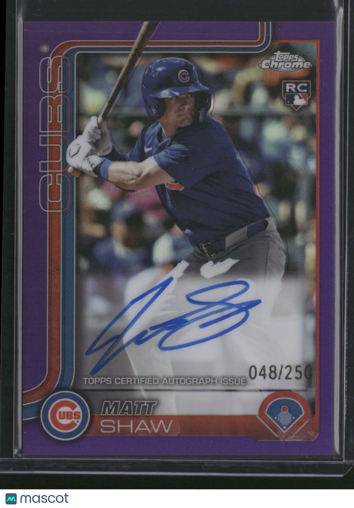 Matt Shaw 2024 Topps Chrome #RA-MS Purple Refractor /250 RC
