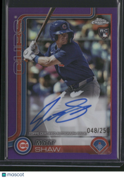 Matt Shaw 2024 Topps Chrome #RA-MS Purple Refractor /250 RC
