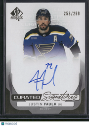 Justin Faulk 2025 Upper Deck SP Authentic Curated Signatures #SPC-JF /299